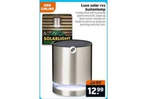 luxe solar rvs buitenlamp
