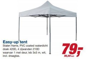 Eentonig gids scherm Easy-up tent voor €79,- - Beste.nl