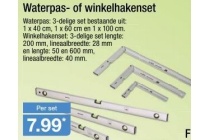 waterpas of winkelhakenset
