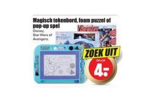 magisch tekenbord foam puzzel of pop up spel