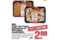 italiaanse of wereldse maaltijden