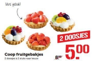 coop fruitgebakjes 2 doosjes a 2 stuks naar keuze