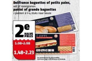 delifrance baguettes of petits pains panini of grande baguettes