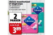 libresse maandverband of inlegkruisjes