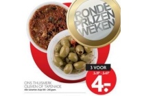 ons thuismerk olijven of tapenade