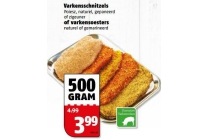 varkensschnitzels of varkensoesters