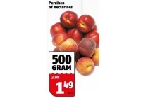 perziken of nectarines