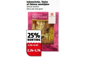 indonesische thaise of chinese maaltijden