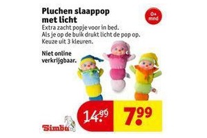 pluchen slaappop met licht