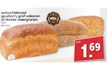 ambachtsbrood goudkorn grof volkoren of donker meergranen