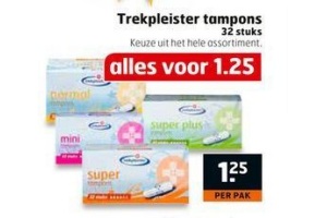 trekpleister tampons