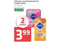 libresse maandverband of inlegkruisjes