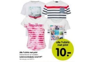 alle t shirts met print