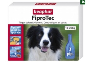 beaphar fiprotec dog 10 20 kg teken en vlooien middel