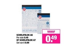 schrijfblok a6