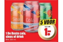 1 de beste cola sinas of drink