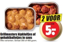 grillmasters kipkluifjes of gehaktballetjes in saus