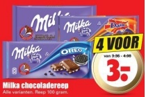 milka chocoladereep