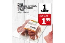 poiesz westfaalse cervelaat boerenmetworst of fuet