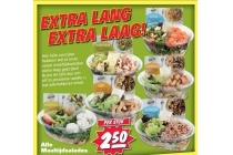 alle maaltijdsalades voor eur2 50 per stuk