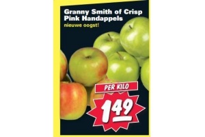 granny smith of crisp pink handappels voor eur1 49 per kilo