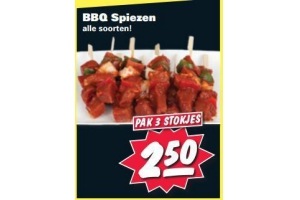 bbq spiezen 3 stokjes voor eur2 50