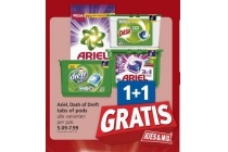 ariel dash of dreft tabs of pods