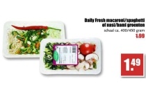 dailly fresh macaroni spaghetti of nasi bami groenten