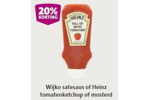 wijko satesaus of heinz tomatenketchup of mosterd