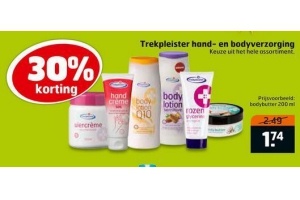 trekpleister hand en bodyverzorging