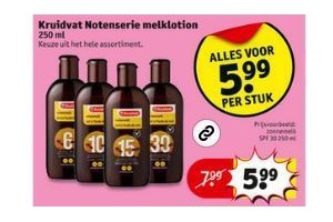 kruidvat notenserie melklotion