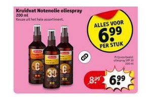 kruidvat notenserie oliespray