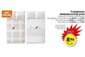 trekpleister dekbedovertrek print