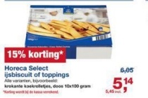 horeca select ijsbiscuit of toppings