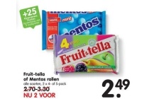 fruit tella of mentos rollen