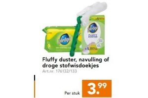 fluffy duster navulling of droge stofwisdoekjes