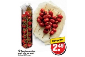 trostomaatjes met olie en zout