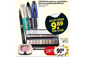 l oreal paris mascara oogschaduw liners en wenkbrauwproducten