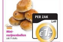 mini rozijnenbollen