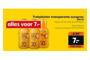 trekpleister transparante sunspray