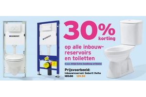 alle inbouwreservoirs en toiletten