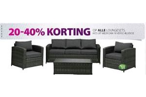 20 40 korting op alle loungesets