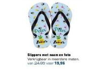 slippers met naam en foto