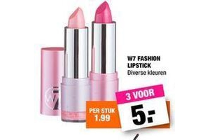 w7 fashion lipstick