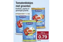 palazzo tomatenblokjes met groenten
