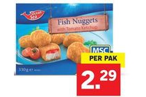 fish nuggets with tomato ketchup