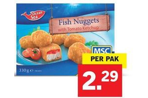 fish nuggets with tomato ketchup