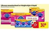 libresse maandverband en inlegkruisjes triopak