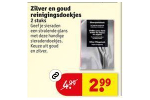 zilver en goud reinigingsdoekjes