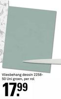 vliesbehang dessin 2258 50 uni groen